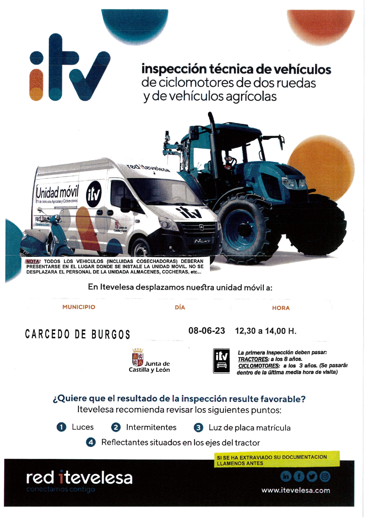 ITV. Ciclomotores y Vehículos agrícolas